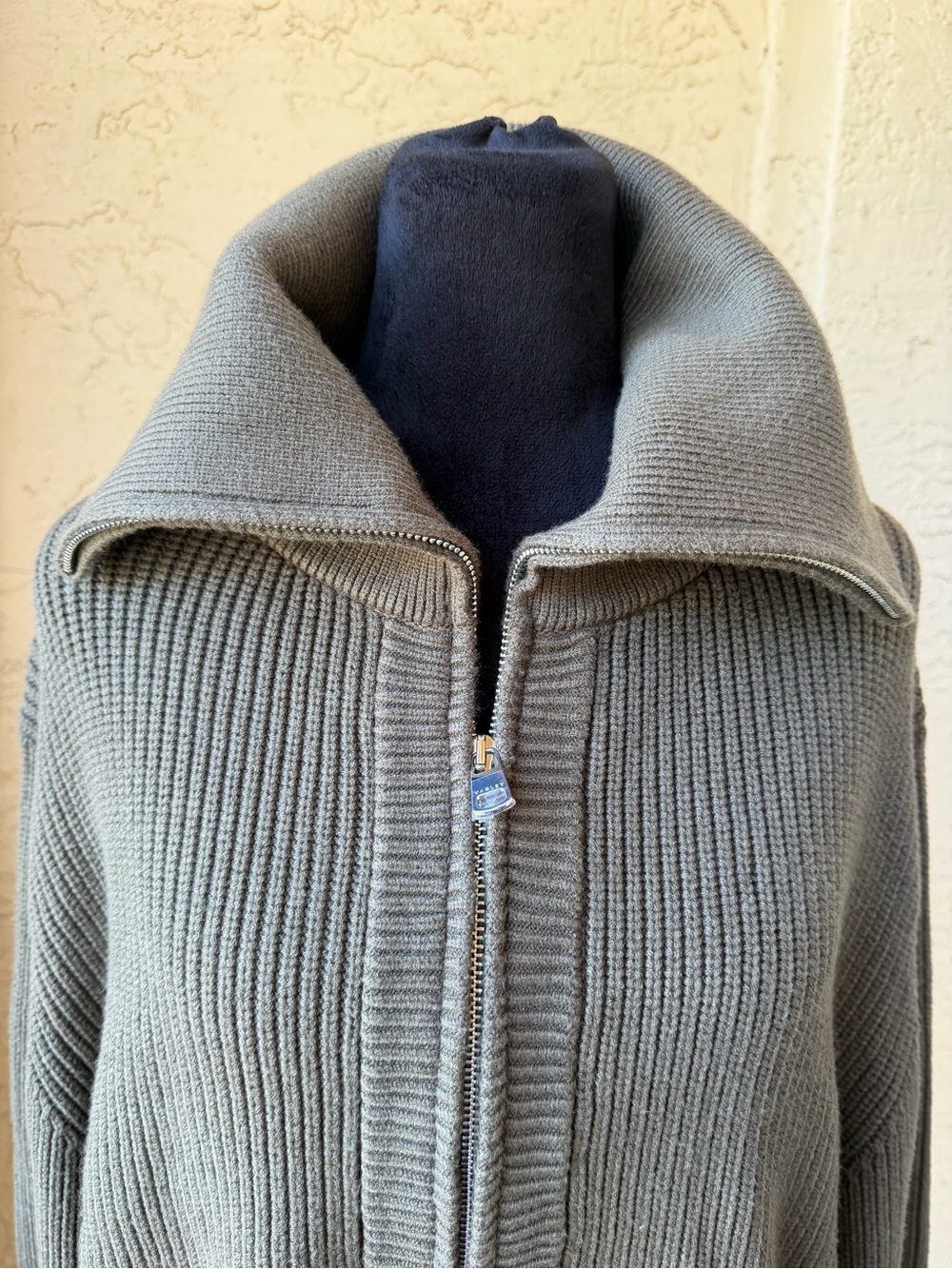 Varley Maura ribbed half-zip knit sweatshirt XL olive night NWT - Picture 8 of 16